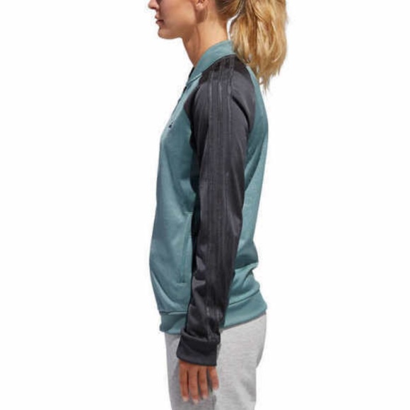 ADIDAS WOMEN'S FLORAL EMBOSSED TRACK JACKET - Picture 7 of 7